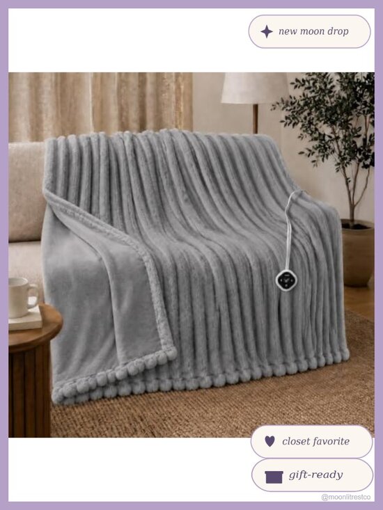 Other - Heated Blanket Full Size Faux Fur Electric Blanket 72x84 Plush Flannel